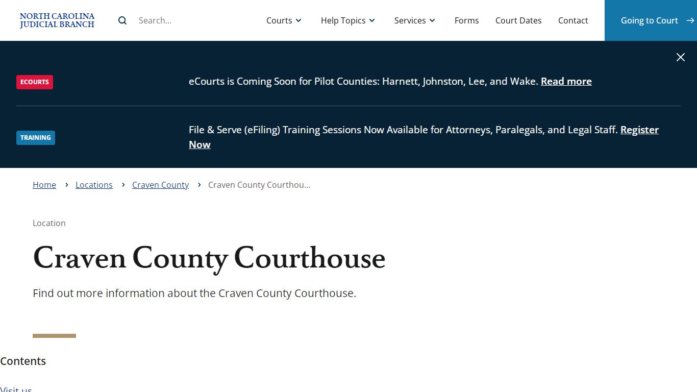 Craven County Courthouse | North Carolina Judicial Branch