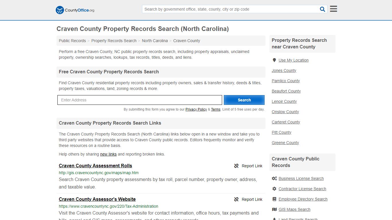 Craven County Property Records Search (North Carolina) - County Office